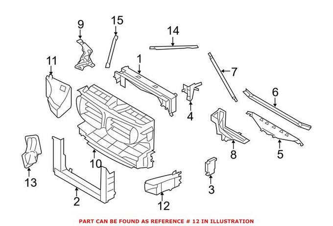 BMW Brake Air Duct - Front Driver Left Lower 51747308825